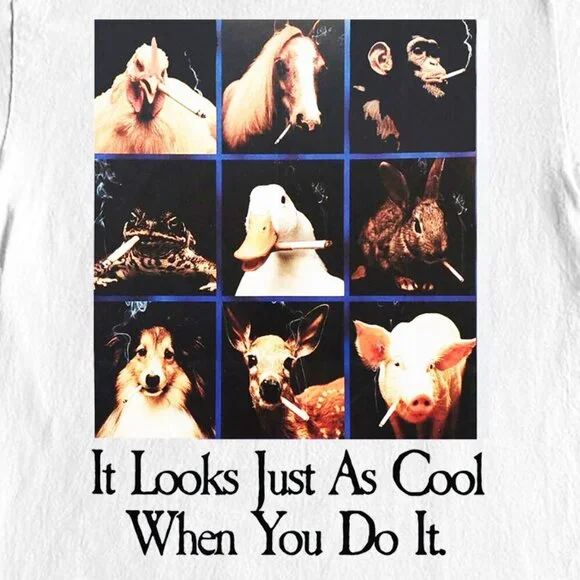 It Looks Just As Cool When You Do It Tee | Funny Retro Smoking Graphic Shirt 05 - Picture 2 of 5